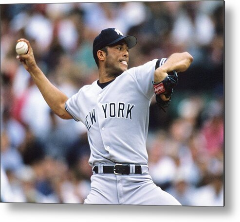 American League Baseball Metal Print featuring the photograph Mariano Rivera by Ronald C. Modra/sports Imagery
