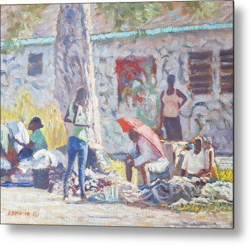 Market Day Metal Print featuring the painting Market Day by Ritchie Eyma