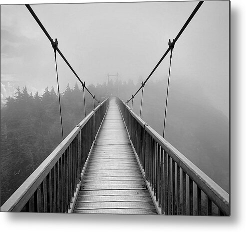 Lines Metal Print featuring the photograph Mile High BW by Lee Darnell