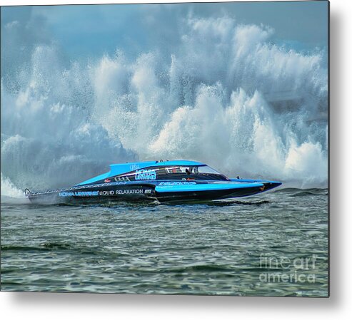 Speedboat Metal Print featuring the photograph Miss Koma Unwind by Nick Zelinsky Jr