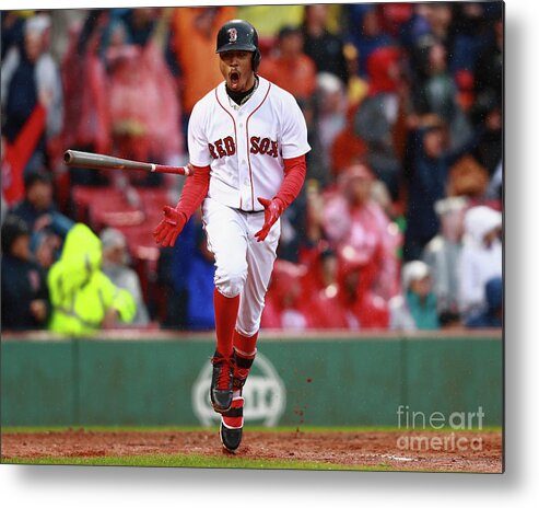 People Metal Print featuring the photograph Mookie Betts by Omar Rawlings