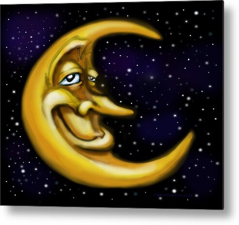 Moon Metal Print featuring the painting Moon by Kevin Middleton