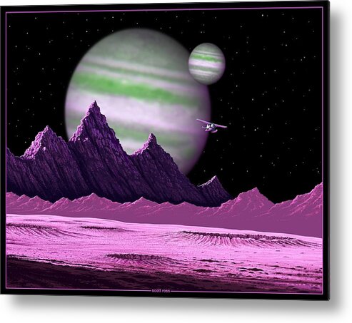 Space Metal Print featuring the digital art The Moons of Meepzor by Scott Ross