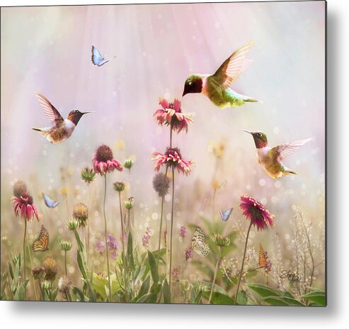 Garden Metal Print featuring the photograph Morning Dance of the Garden by Shara Abel