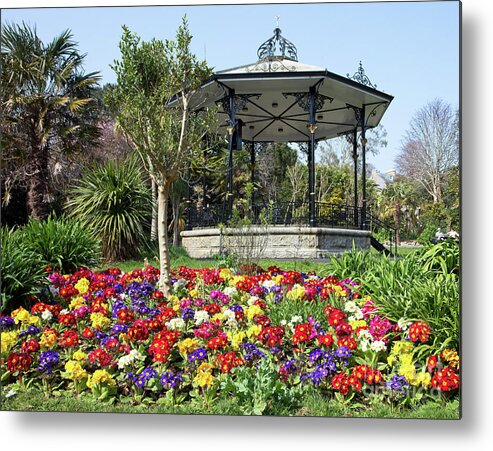 Penzance Metal Print featuring the photograph Morrab Gardens in Spring, Penzance, Cornwall. by Tony Mills