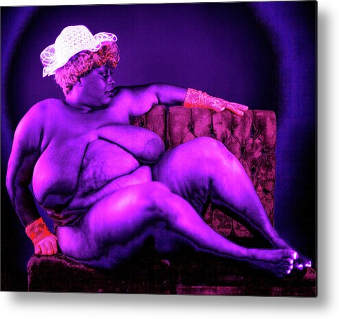 Blacklight Metal Print featuring the photograph Ms. Thang by Jose Pagan