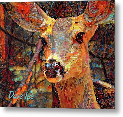 Mule Deer Metal Print featuring the digital art Mule Deer Delight by Dave Lee