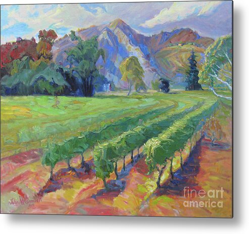 Vineyard Metal Print featuring the painting Napa Valley Afternoon by John McCormick