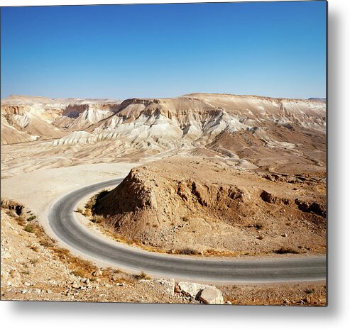 Landscape Metal Print featuring the photograph Negev Road by Robert Mintzes