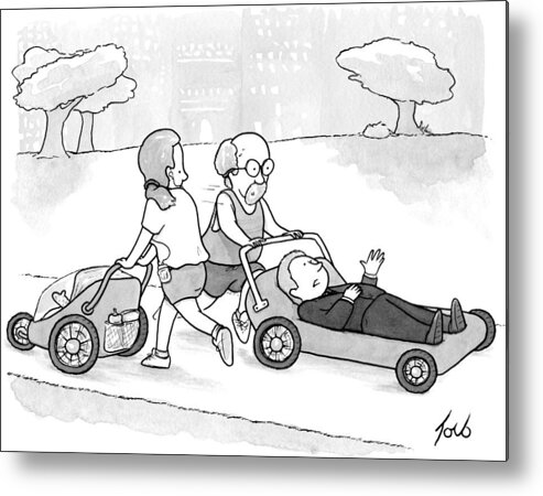 Captionless Metal Print featuring the drawing New Yorker April 2, 2012 by Tom Toro