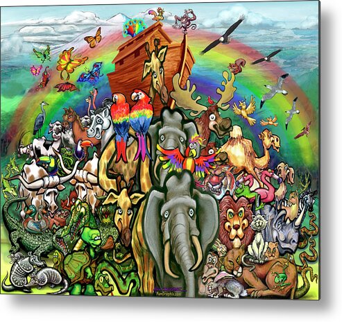 Noah's Ark Metal Print featuring the painting Noah's Ark by Kevin Middleton