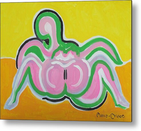 Octopusy Metal Print featuring the painting Oktopusy- Come to Me by Jay Manne-Crusoe