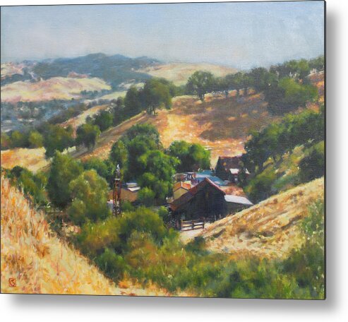 Ranch Metal Print featuring the painting Old Borges Ranch by Kerima Swain