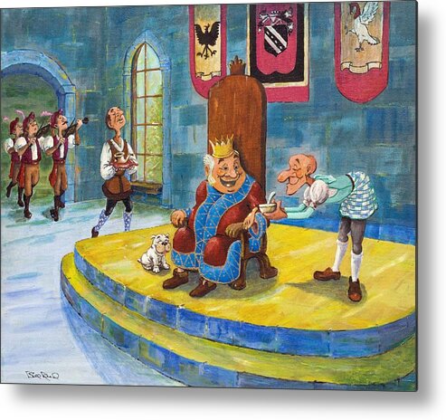 Nursery Rhymes Metal Print featuring the painting Old King Cole by William Reed
