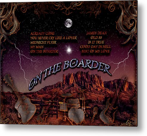 On The Border Metal Print featuring the digital art On The Border by Michael Damiani