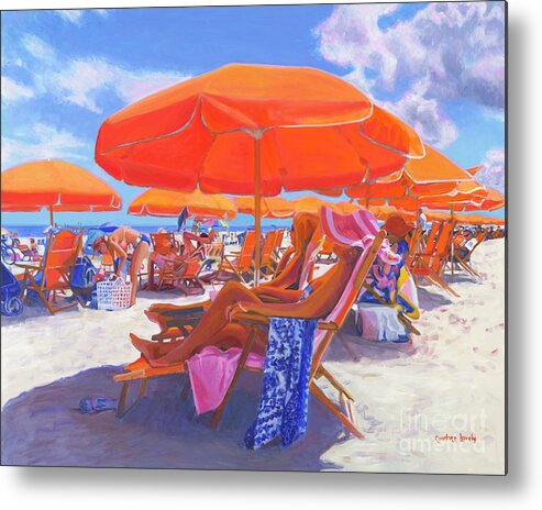 Orange Chill Metal Print featuring the painting Orange Chill by Candace Lovely