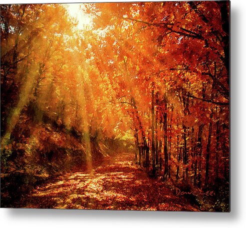 Fall Season Metal Print featuring the digital art Orange Explosion by Dave Lee