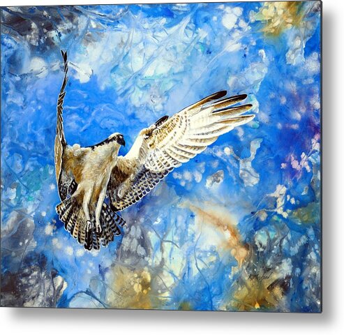 Raptor Metal Print featuring the painting Osprey In Flight by R J Marchand
