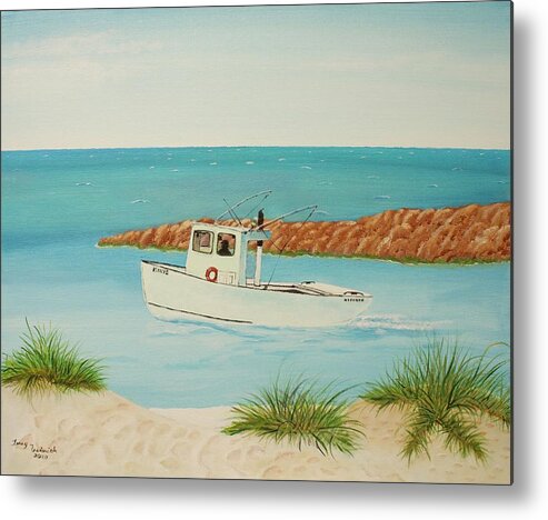 Seascape Metal Print featuring the painting Outbound by Terry Frederick
