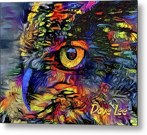 Owl Metal Print featuring the digital art OWL Be Seeing You by Dave Lee