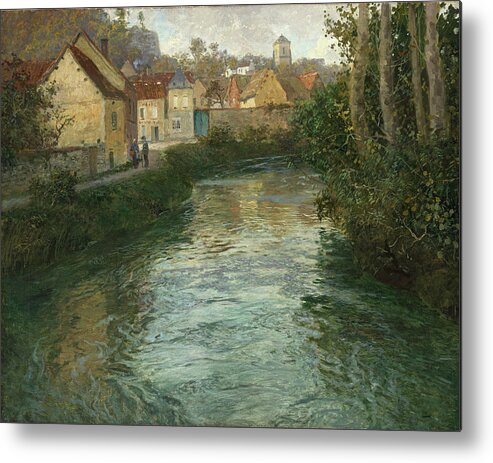 Picquigny Metal Print featuring the painting Picquigny by Frits Thaulow                      by Frits Thaulow