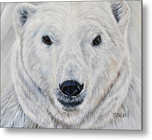 Hypercarnivores Metal Print featuring the painting Polar Bear - Churchill by Marilyn McNish