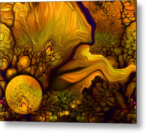 Pollens Summer Glow Metal Print featuring the digital art Pollens Summer Glow 1 by Aldane Wynter