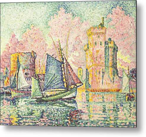 Tuna Metal Print featuring the painting Port of La Rochelle by Paul Signac by Mango Art