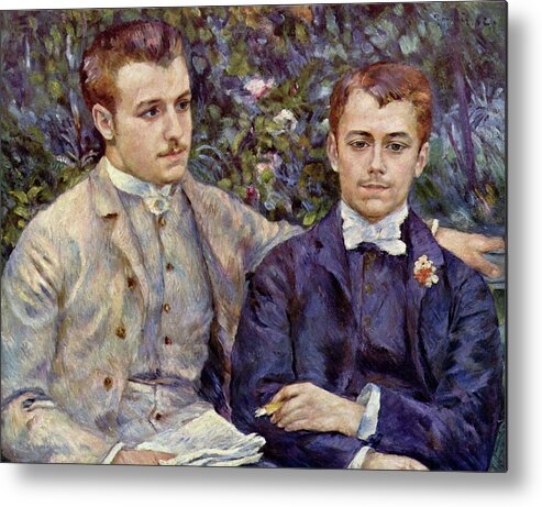 Pierre Metal Print featuring the painting Portrait of Charles and Georges by Pierre Auguste Renoir