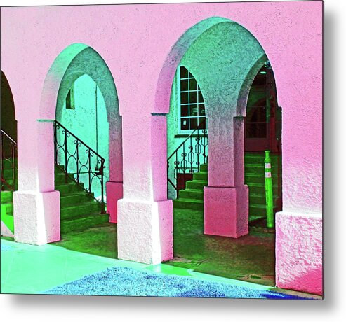 Architecture Metal Print featuring the photograph Pretty Pink Arches by Andrew Lawrence