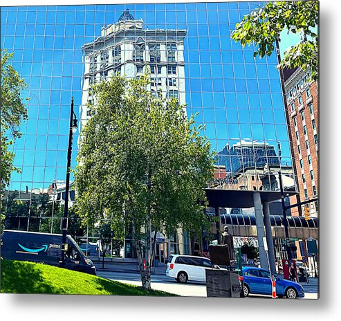 Grand Rapids Metal Print featuring the photograph Reflections of Downtown by Lee Darnell