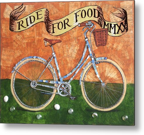  Metal Print featuring the painting Ride For Food MMXX by Pauline Lim
