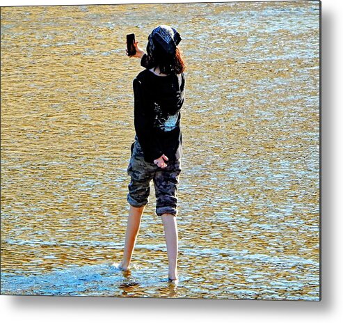 River Metal Print featuring the photograph River Selfie by Andrew Lawrence