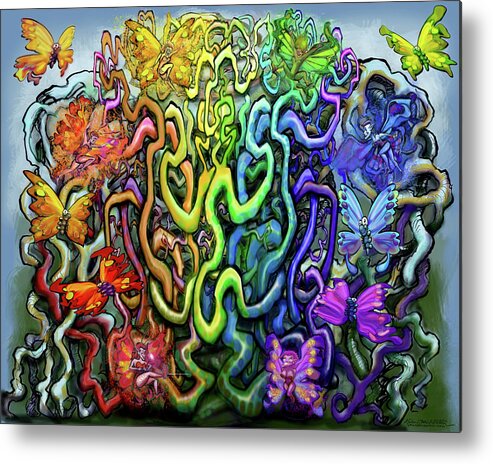 Magic Metal Print featuring the digital art Rooted in Magic by Kevin Middleton