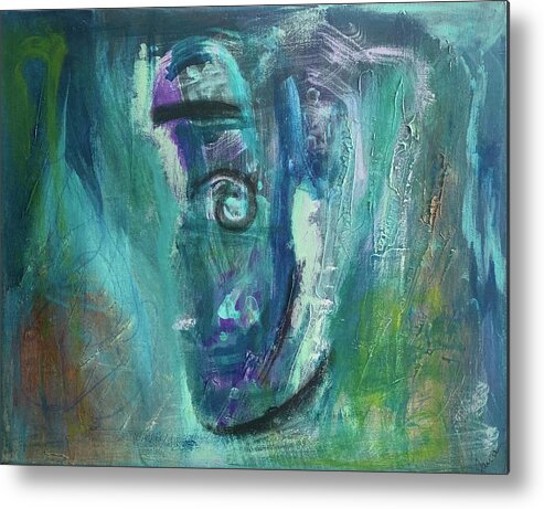 Acrylic Metal Print featuring the painting See My Face, Say My Name by Laura Jaffe