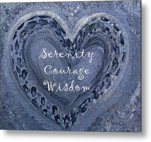 Serenity Metal Print featuring the painting Serenity Courage Wisdom 413 by Corinne Carroll