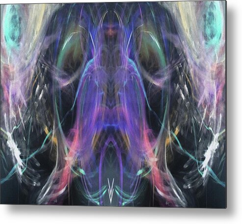 Lights Metal Print featuring the digital art She Emerges by Teresamarie Yawn