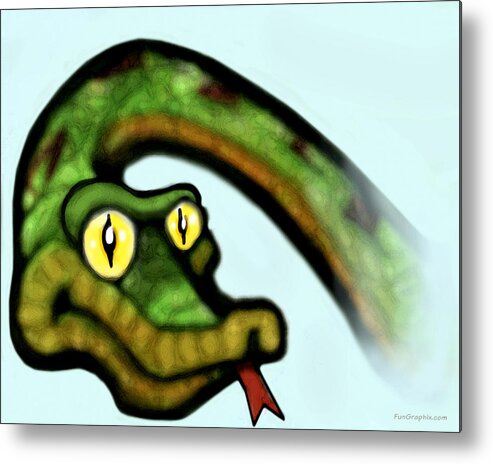 Snake Metal Print featuring the digital art Snake Eyes by Kevin Middleton