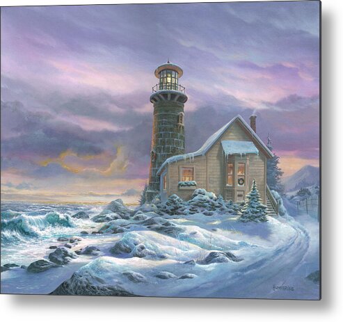 Michael Humphries Metal Print featuring the painting Snow Drifts by Michael Humphries