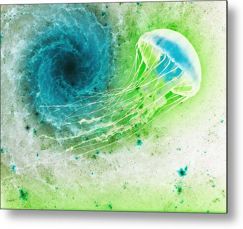Jellyfish Metal Print featuring the photograph Space Jellyfish by Bruce Block
