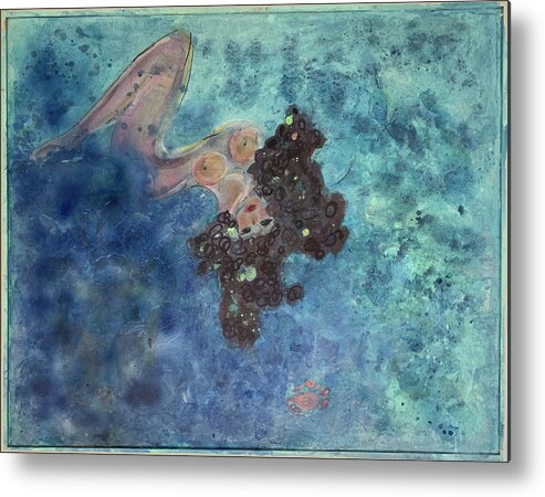 Sea Metal Print featuring the painting Splash by Leslie Porter