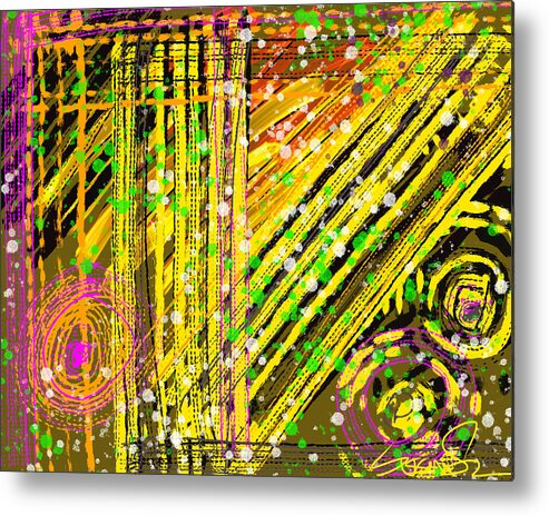 Abstract Metal Print featuring the digital art Sporadic DNA by Susan Fielder