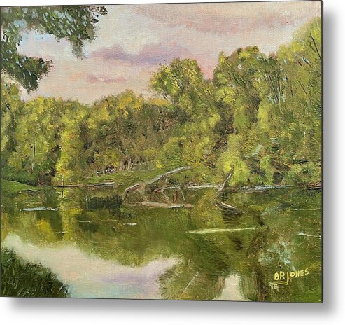 Landscape Metal Print featuring the painting Sportsman Paradise by Barry Jones