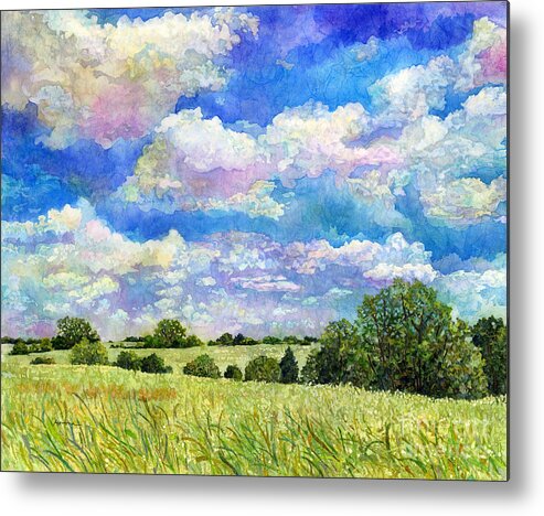 Clouds Metal Print featuring the painting Spring Day by Hailey E Herrera