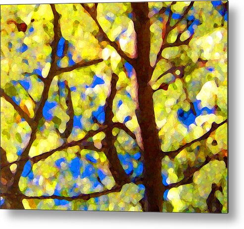 Abstract Metal Print featuring the painting Spring Tree by Amy Vangsgard