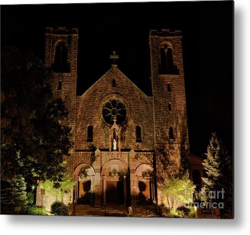 St Mary's Metal Print featuring the photograph St Mary's at Night by Frank Kapusta