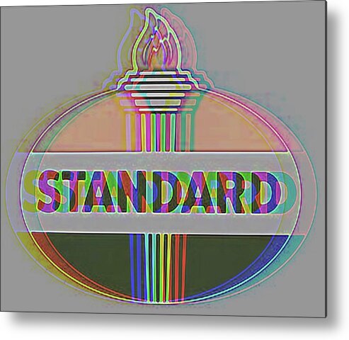 Wunderle Art Metal Print featuring the digital art Standard Oil by Wunderle