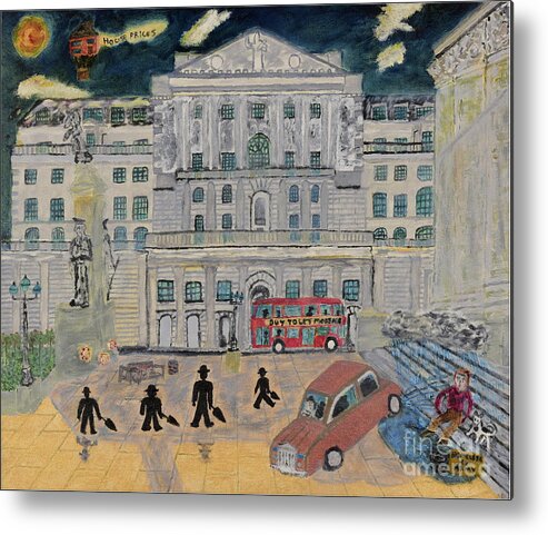 London Metal Print featuring the painting Sterling Disaster by David Westwood