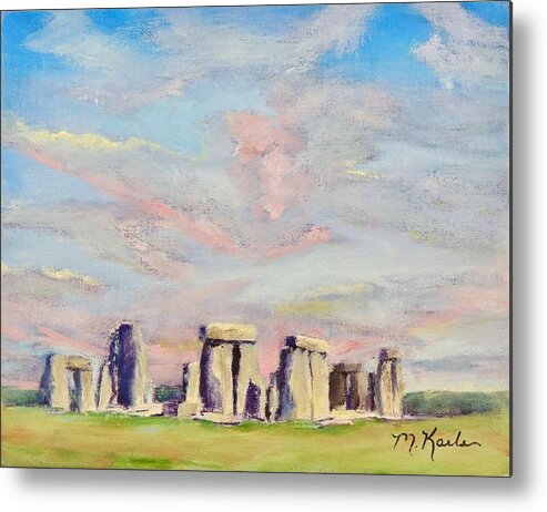 Uk Metal Print featuring the painting Stonehenge by Marsha Karle