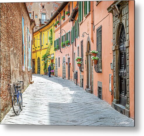 Italy Photography Metal Print featuring the photograph Street In Lucca by Marla Brown